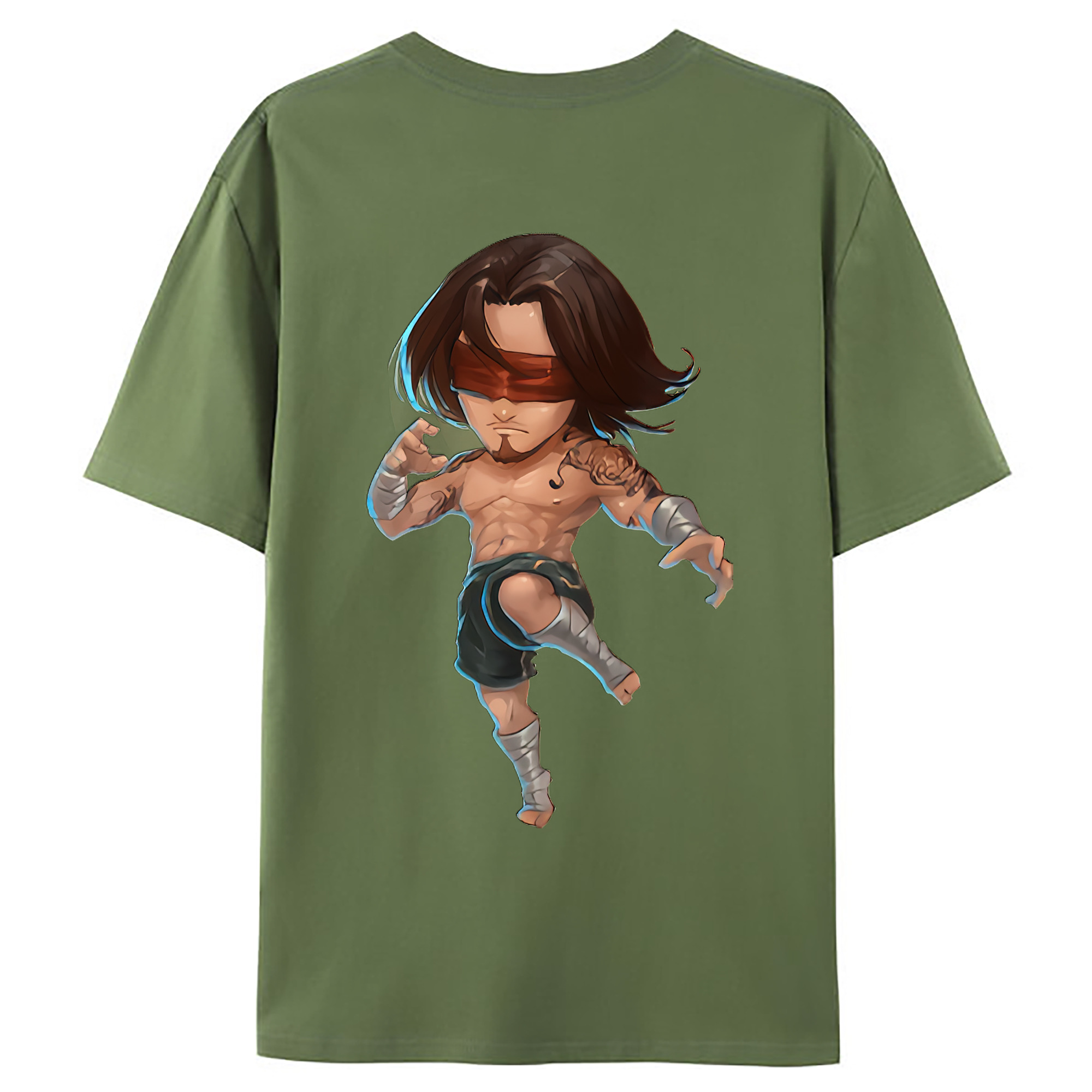 （画像用） リーグ・オブ・レジェンド League of Legends LOL 綿100％ メンズ半袖Tシャツ（バックプリント） 通気性